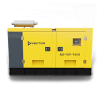 картинка Дизельный генератор Vektor AD-70Y-T400 в шумозащитной кожухе компании Нова Механика
